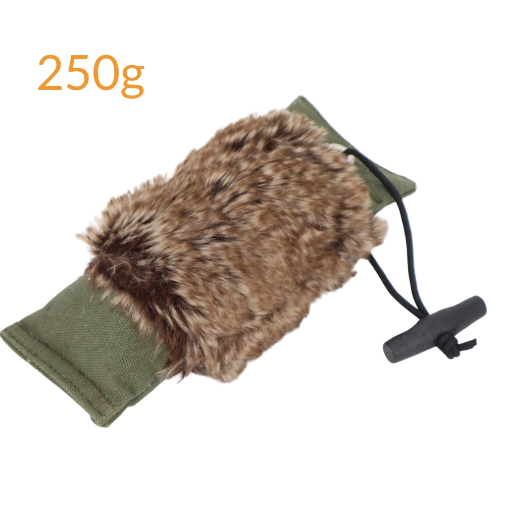 Dummy Fell 250 g, zwei Materialien, grüner Stoff, Fell