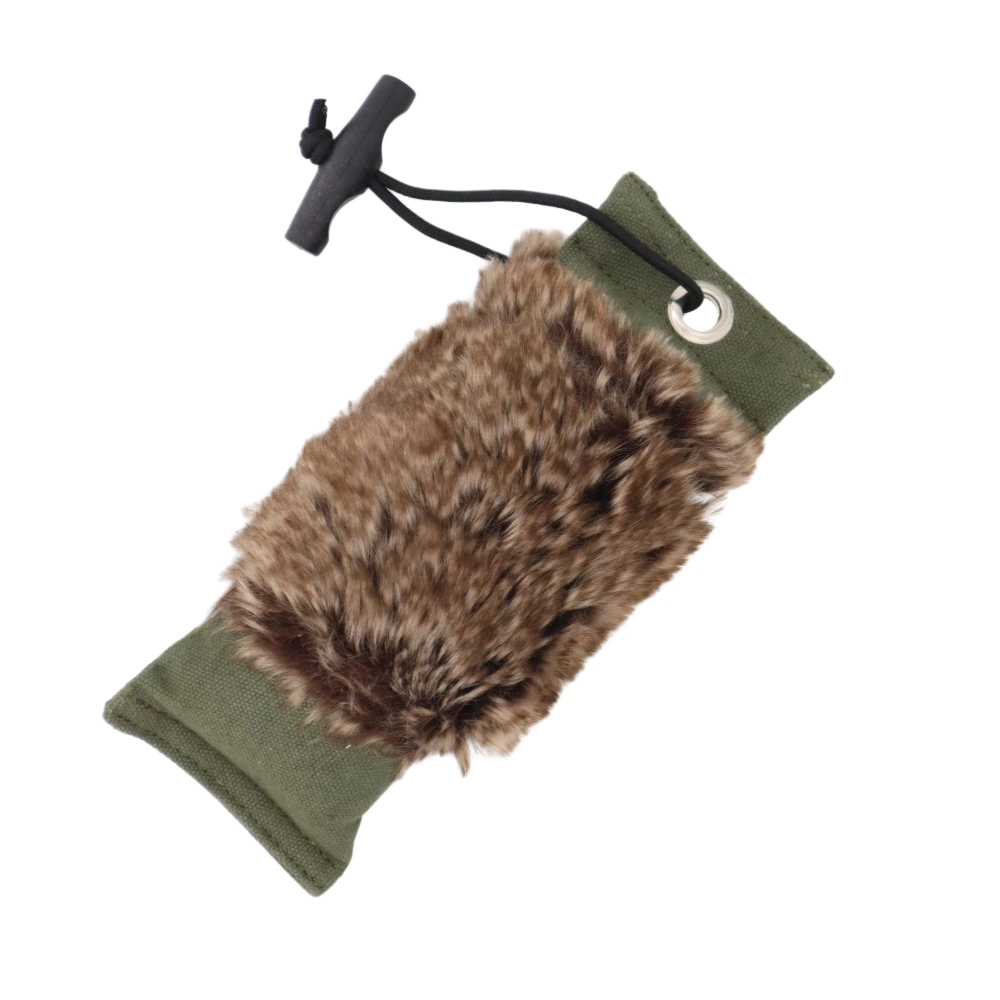 Dummy Fell 250 g, zwei Materialien, grüner Stoff, Fell