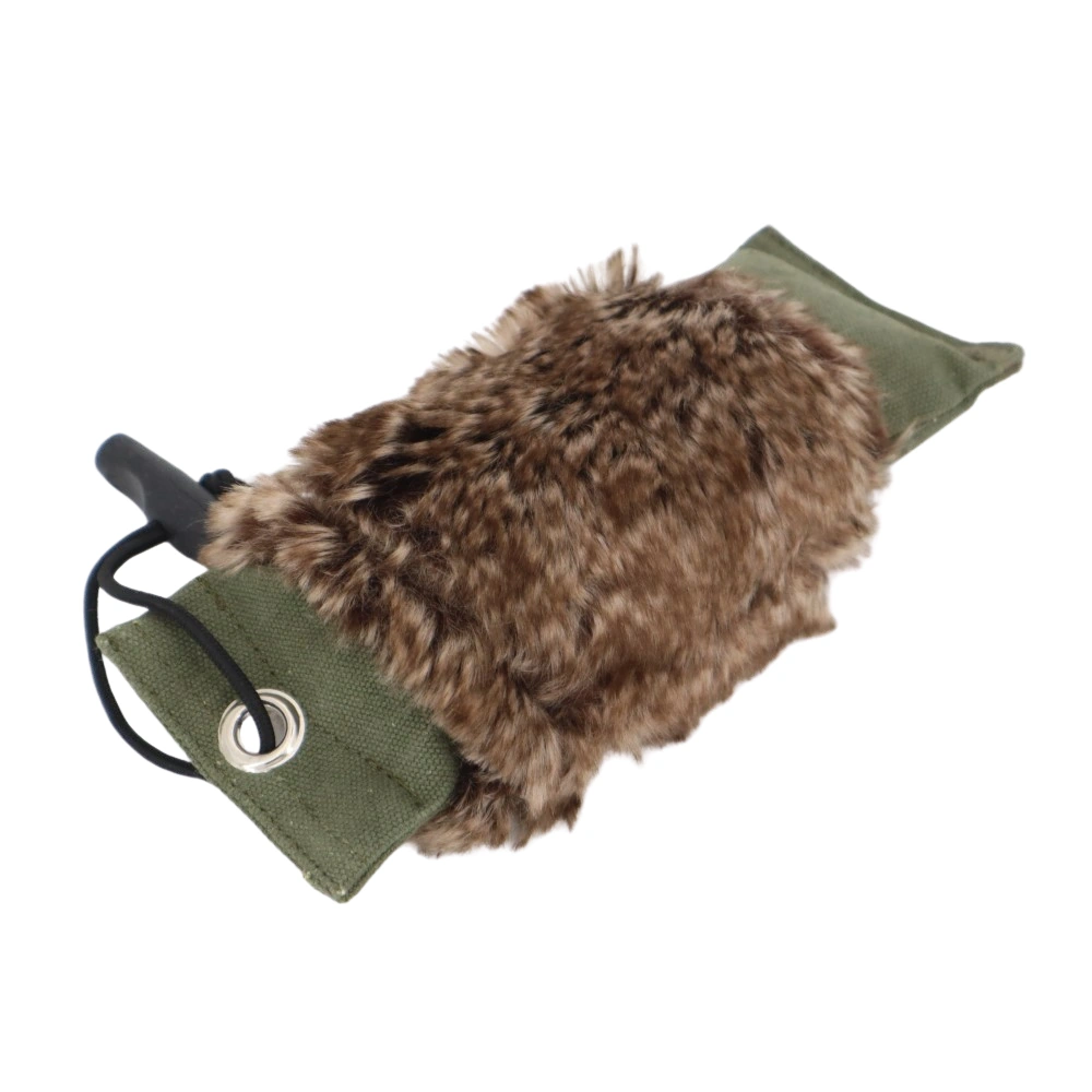 Dummy Fell 250 g, zwei Materialien, grüner Stoff, Fell