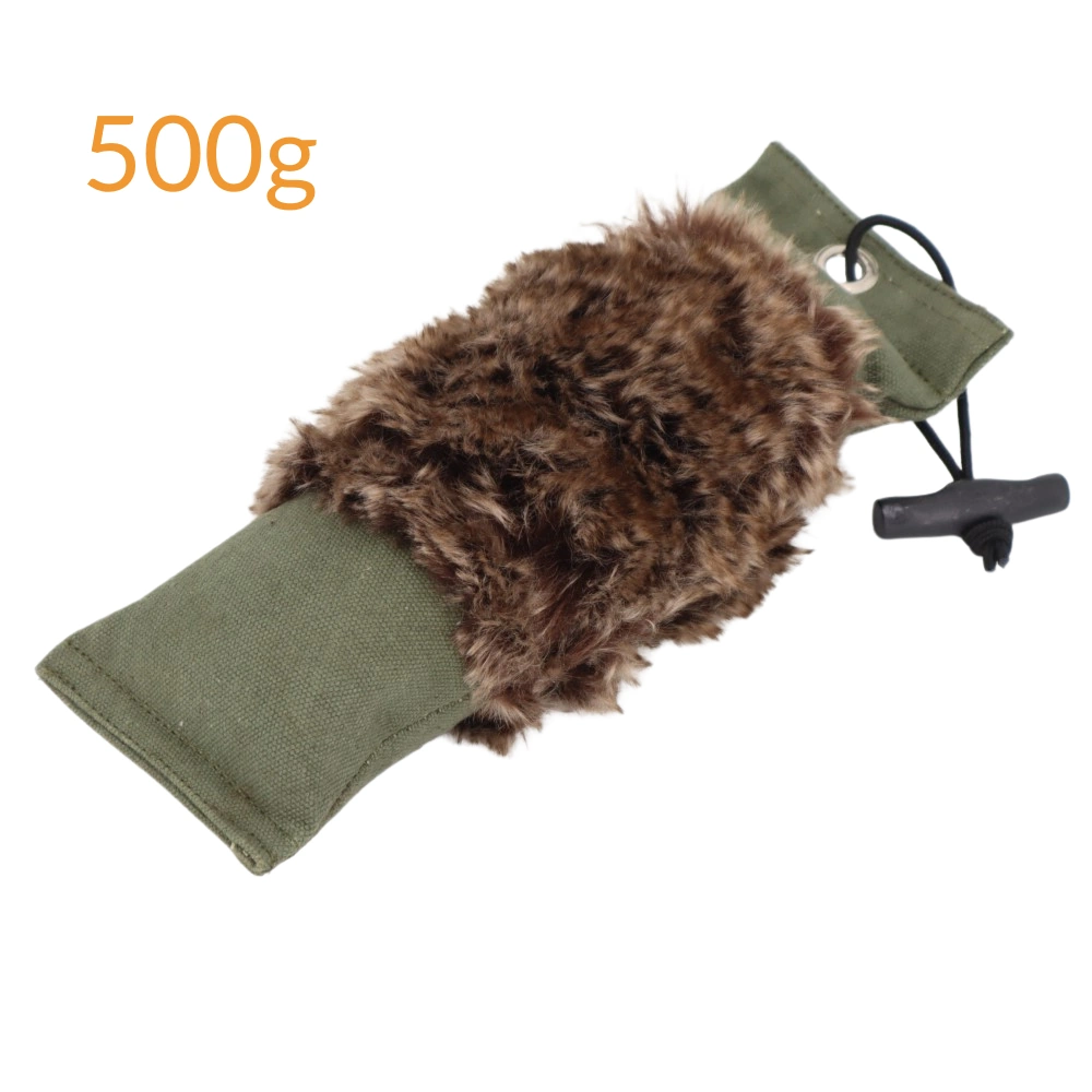 Dummy Fell 500 g, zwei Materialien, grüner Stoff, Fell