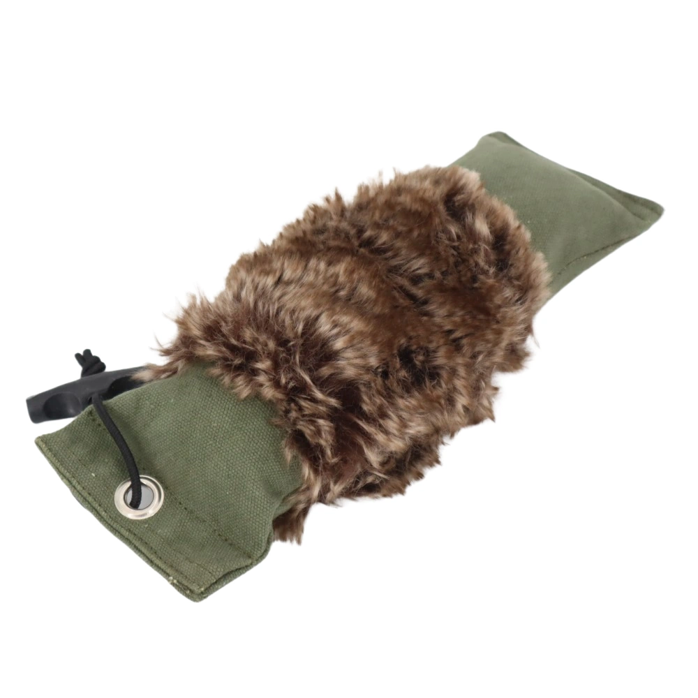 Dummy Fell 500 g, zwei Materialien, grüner Stoff, Fell