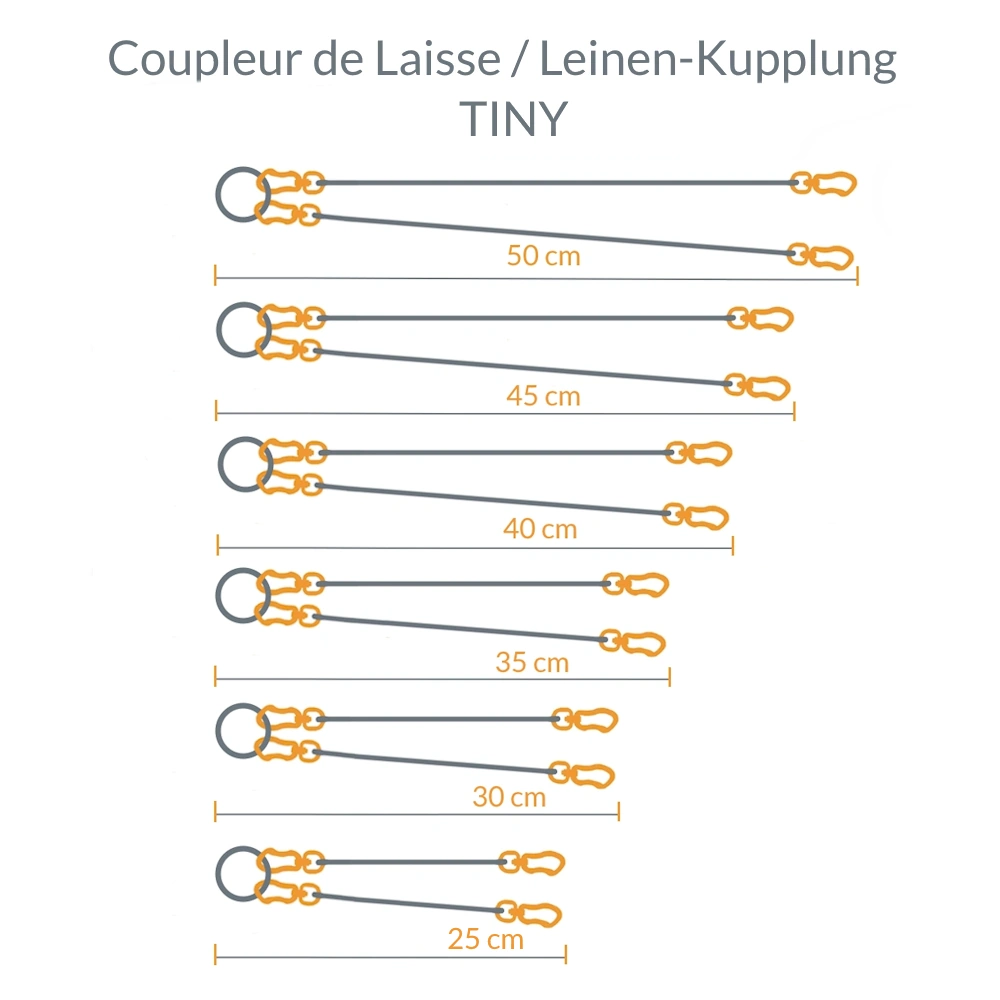Kopplungsleine TINY Hunde aus Biothane